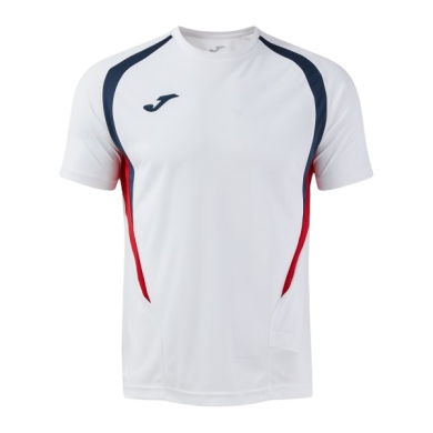 Joma Sport-Tshirt Championship 20 (hoher Tragekomfort, rec. Polyester) weiss/dunkelblau Herren