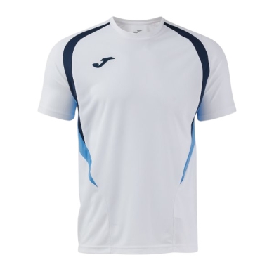 Joma Sport-Tshirt Championship 20 (hoher Tragekomfort, rec. Polyester) weiss/hellblau Herren
