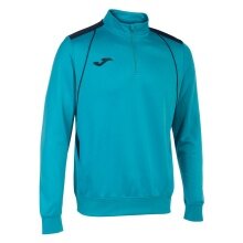 Joma Pullover Championship VII Sweatshirt (Half-Zip, Fleece-Futter) türkis/marineblau Herren