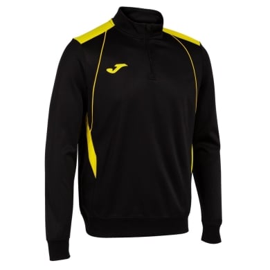 Joma Pullover Championship VII Sweatshirt (Half-Zip, Fleece-Futter) schwarz/gelb Herren