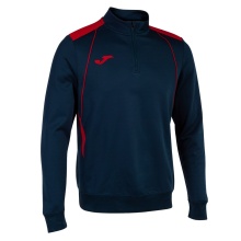 Joma Pullover Championship VII Sweatshirt (Half-Zip, Fleece-Futter) marineblau/rot Herren