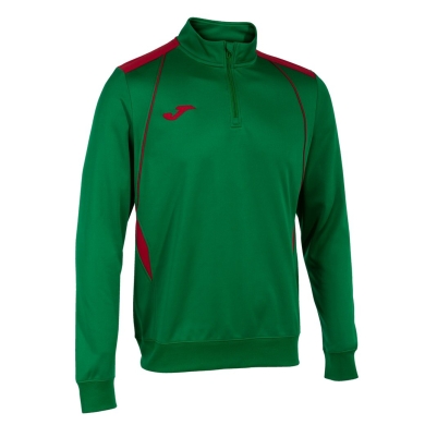 Joma Pullover Championship VII Sweatshirt (Half-Zip, Fleece-Futter) grün/rot Herren