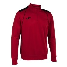 Joma Pullover Championship VII Sweatshirt (Half-Zip, Fleece-Futter) rot/schwarz Herren