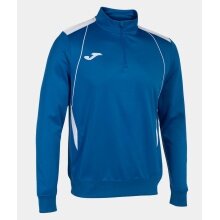 Joma Pullover Championship VII Sweatshirt (Half-Zip, Fleece-Futter) royalblau/weiss Herren