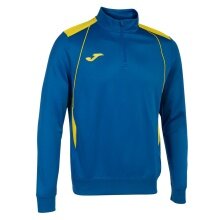 Joma Pullover Championship VII Sweatshirt (Half-Zip, Fleece-Futter) royalblau/gelb Herren
