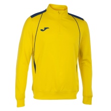 Joma Pullover Championship VII Sweatshirt (Half-Zip, Fleece-Futter) gelb/marineblau Herren
