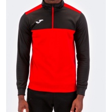 Joma Pullover Winner Sweatshirt (1/2 Zip, 100% Polyester) rot/schwarz Herren