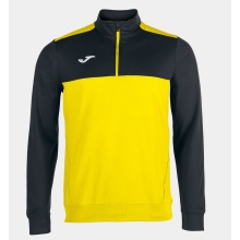 Joma Pullover Winner Sweatshirt (1/2 Zip, 100% Polyester) gelb/schwarz Herren