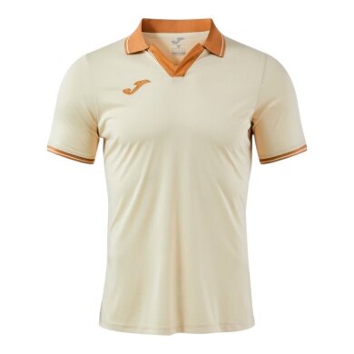 Joma Tennis-Polo Galaxy (100% rec. Polyester, leicht, atmungsaktiv) beige/braun Herren