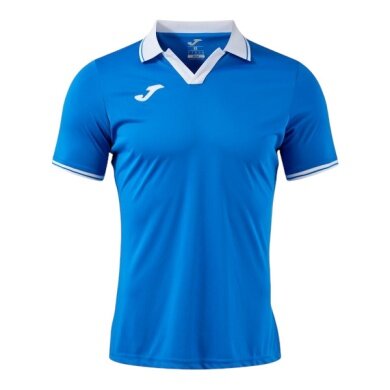 Joma Tennis-Polo Galaxy (100% rec. Polyester, leicht, atmungsaktiv) royalblau/weiss Herren