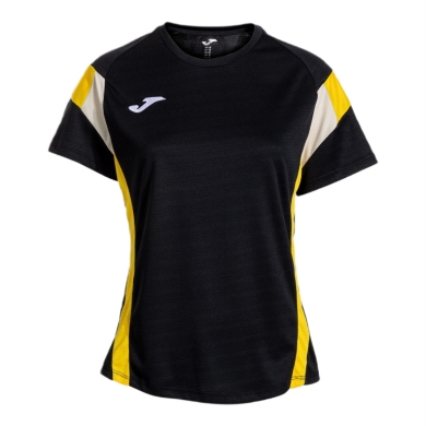 Joma Tennis-Shirt Corta Montreal 2025 schwarz/gelb Damen