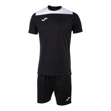 Joma Trainingsanzug (kurze Hose und kurzarm Shirt) Phoenix III Set schwarz/weiss Herren