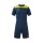 Joma Trainingsanzug (kurze Hose und kurzarm Shirt) Phoenix III Set navyblau/gelb Herren