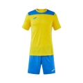 Joma Trainingsanzug (kurze Hose und kurzarm Shirt) Phoenix III Set gelb/royalblau Herren