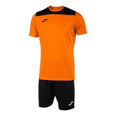 Joma Trainingsanzug (kurze Hose und kurzarm Shirt) Phoenix III Set orange/schwarz Herren