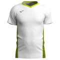 Joma Sport-Tshirt Camiseta Manga Corta Court (V-Ausschnitt) sweiss/grün Herren