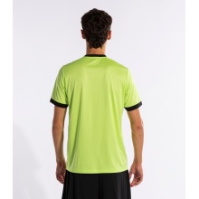 Joma Tennis-Tshirt Court (V-Ausschnitt) limegrün/schwarz Herren