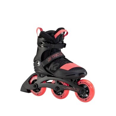 K2 Inline Skates Trio LT 100 (Rollen: 100mm/83A, Kugellager: ILQ 7 ) schwarz/coral Damen