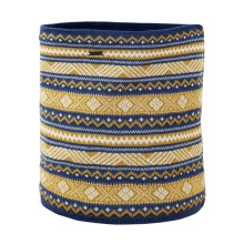 Kama Multifunktionstuch (Halstuch) S35 - Merinowolle - blau/gelb - 1 Stück