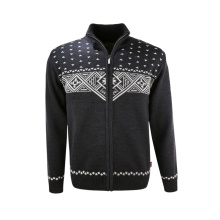 Kama Sweater Pullover 4065 Full Zip (Merinowolle) graphitgrau Herren