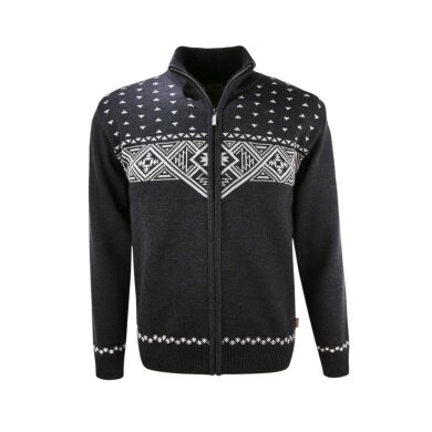Kama Sweater Pullover 4065 Full Zip (Merinowolle) graphitgrau Herren