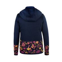 Kama Kapuzenpullover 5050 Full Zip (Merinowolle-Mischung, winddicht, atmungsaktiv) navyblau Damen