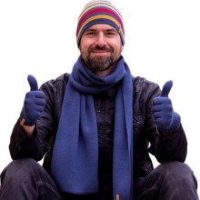 Kama Schal (100% Merinowolle) S07 - hellblau 170m x 22cm - 1 Stück