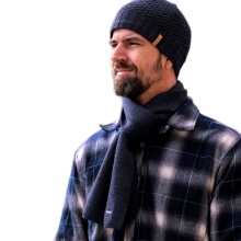 Kama Schal (100% Merinowolle) S07 - schwarz 170m x 22cm - 1 Stück