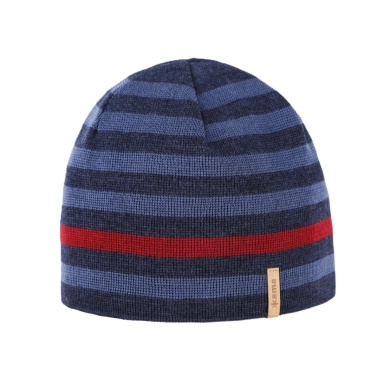 Kama Strickmütze (Beanie) A162 Merino - navyblau/blau/rot - 1 Stück