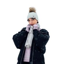 Kama Strickmütze (Bommel) A166 Merino - Damen weiss - 1 Stück