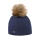 Kama Strickmütze (Bommel) A166 Merino - Damen navyblau - 1 Stück