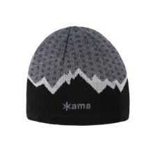 Kama Strickmütze (Beanie) A169 Kamakadze Merino - schwarz/grau - 1 Stück