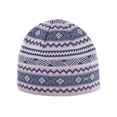 Kama Strickmütze (Beanie) A174 Merino - Damen pink/weiss/blau - 1 Stück
