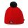Kama Strickmütze (Bommel) K36 Merino Kamakadze - rot/schwarz - 1 Stück