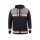 Kama Sweater Pullover 3097 Full Zip mit Nordischen Muster (Kapuze, winddicht) graphitegrau Herren