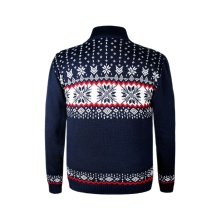 Kama Sweater Pullover 3054 Full Zip aus Merinowolle (Strickmaterial, winddicht) dunkelblau Herren