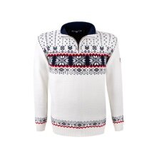 Kama Sweater Pullover 4054 Half Zip (warm, Strickmaterial) weiss Herren