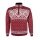 Kama Sweater Pullover 4082 Half Zip mit Nordischen Muster (Merinowolle) rot Herren
