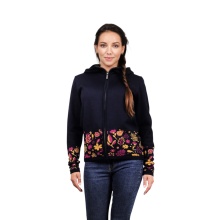 Kama Kapuzenpullover 5049 Full Zip (Merinowolle-Mischung, warm) navyblau Damen