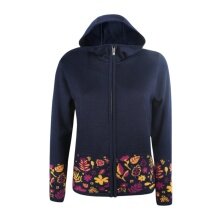 Kama Kapuzenpullover 5049 Full Zip (Merinowolle-Mischung, warm) navyblau Damen
