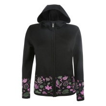 Kama Kapuzenpullover 5049 Full Zip (Merinowolle-Mischung, warm) schwarz Damen