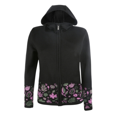 Kama Kapuzenpullover 5049 Full Zip (Merinowolle-Mischung, warm) schwarz Damen
