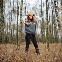 Kama Kapuzenpullover 5057 Kamakadze Half Zip (Merinowolle-Mischung) graphitgrau Damen