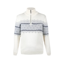 Kama Sweater Pullover 5058 Half Zip (Merinowolle) weiss Damen