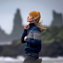 Kama Sweater Pullover 5058 Half Zip (Merinowolle) navyblau Damen