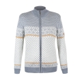 Kama Sweater Pullover 5059 Full Zip (Merinowolle, warm) grau/weiss Damen