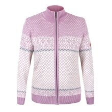 Kama Sweater Pullover 5059 Full Zip (Merinowolle, warm) pink/weiss Damen
