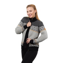 Kama Sweater Pullover 5060 Full Zip (Merinowolle, winddicht, atmungsaktiv) graphitgrau/weiss Damen