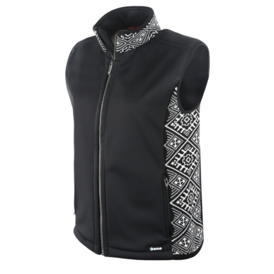 Kama Softshell-Wanderweste 3010 (Merinowolle-Mischung, winddicht, atmungsaktiv) schwarz Herren