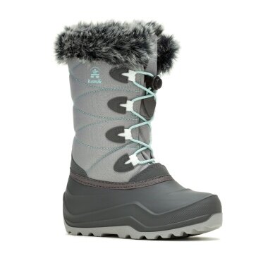 Kamik Winterstiefel Snowangel - Made in Canada, wasserdicht - charcoalgrau/mint Mädchen